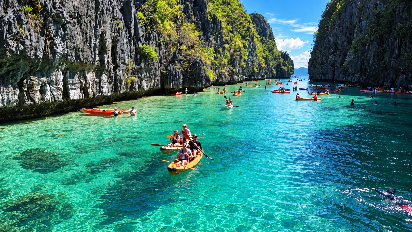 Big Lagoon w El Nido z lotu ptaka