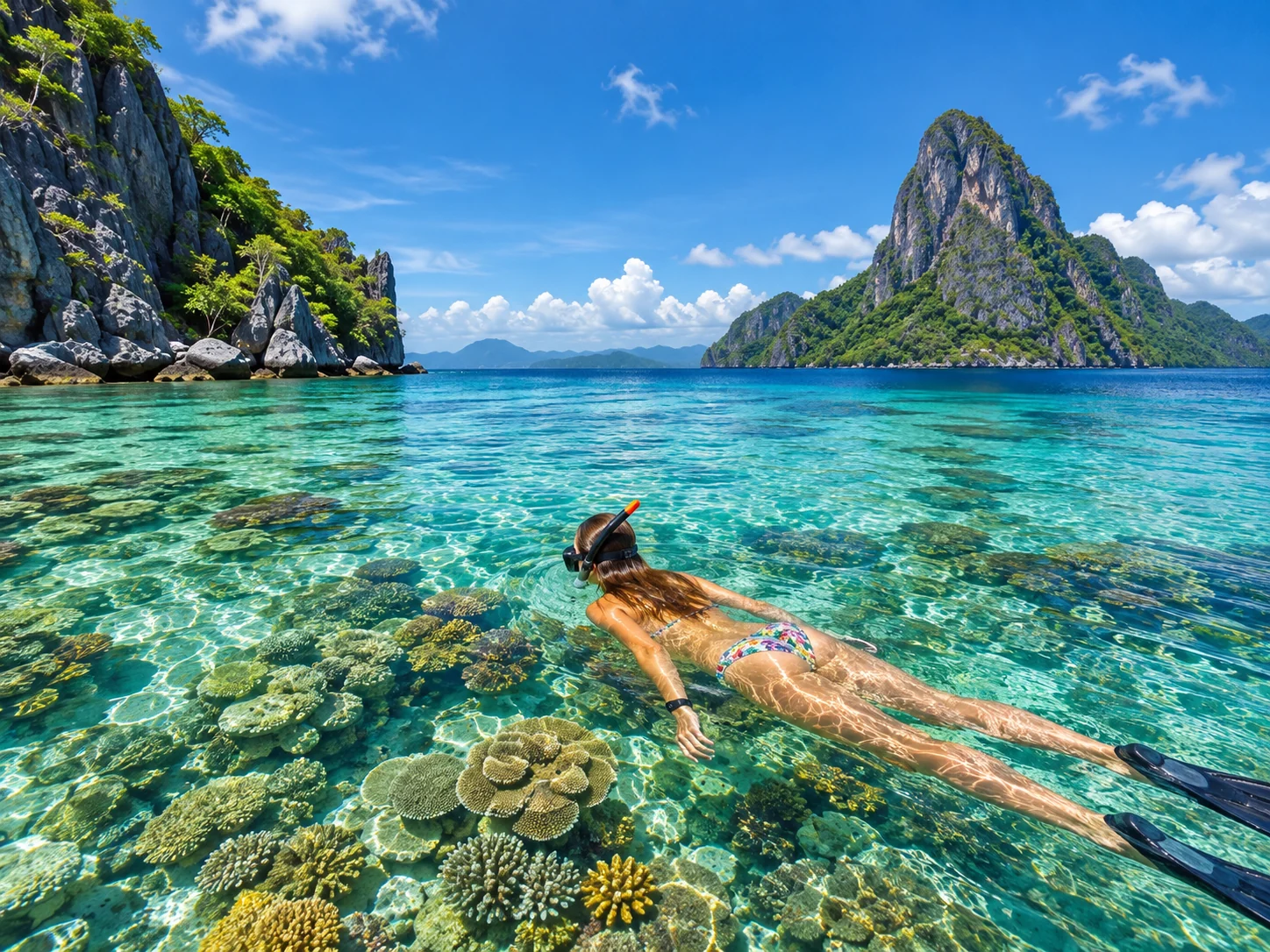 Snorkeling na rafie koralowej w El Nido